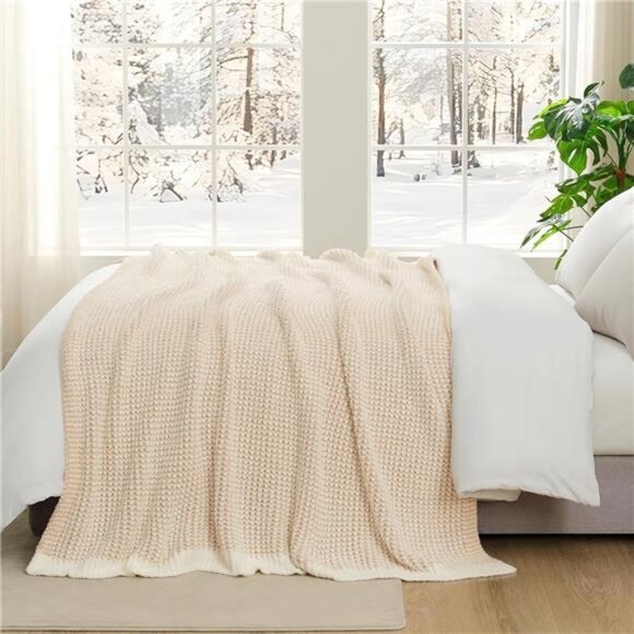 Reversible Soft Throw Microfiber Fluffy Fuzzy Cozy Knit Twin Blanket - Picture 4 of 5